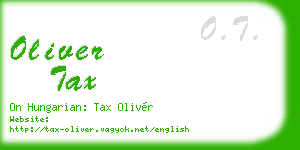 oliver tax business card